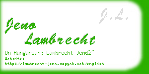 jeno lambrecht business card